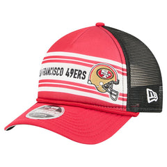 San Francisco 49ers New Era Linear A-Frame 9FORTY Adjustable Hat Red | NFL