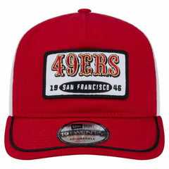 San Francisco 49ers New Era Patch 19TWENTY Adjustable Hat Scarlet/White | NFL