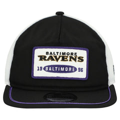 Baltimore Ravens New Era Patch 19TWENTY Adjustable Hat Black/White | NFL