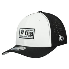 Las Vegas Raiders New Era Established Patch 9SEVENTY Adjustable Hat White/Black | NFL
