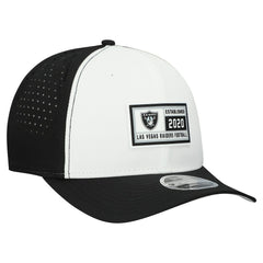 Las Vegas Raiders New Era Established Patch 9SEVENTY Adjustable Hat White/Black | NFL