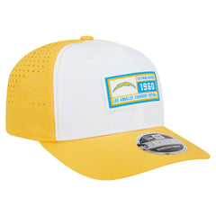 Los Angeles Chargers New Era Established Patch 9SEVENTY Adjustable Hat White/Gold | NFL
