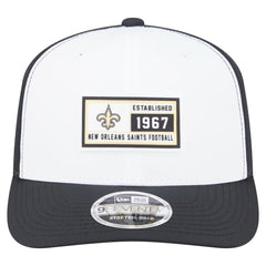 New Orleans Saints New Era Established Patch 9SEVENTY Adjustable Hat White/Black | NFL