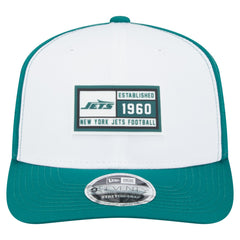 New York Jets New Era Established Patch 9SEVENTY Adjustable Hat White/Green | NFL