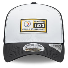 Pittsburgh Steelers New Era Established Patch 9SEVENTY Adjustable Hat White/Black | NFL