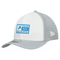 Detroit Lions New Era Established Patch 9SEVENTY Adjustable Hat White/Silver | NFL