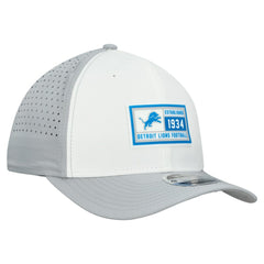 Detroit Lions New Era Established Patch 9SEVENTY Adjustable Hat White/Silver | NFL