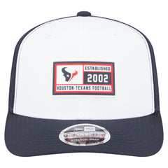 Houston Texans New Era Established Patch 9SEVENTY Adjustable Hat White/Navy | NFL