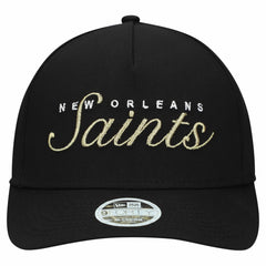 New Orleans Saints New Era Women's Metallic 9FORTY M-Crown A-Frame Adjustable Hat Black | NFL