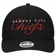 Kansas City Chiefs New Era Women's Metallic 9FORTY M-Crown A-Frame Adjustable Hat Black | NFL