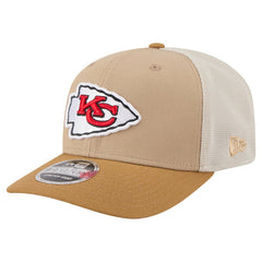 Kansas City Chiefs New Era Two-Tone Trucker 9SEVENTY Adjustable Hat Light Beige | NFL