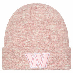 Washington Commanders New Era Women's Metallic Cuffed Knit Hat Pink | NFL