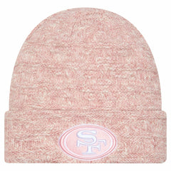 San Francisco 49ers New Era Women's Metallic Cuffed Knit Hat Pink | NFL