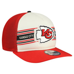 Kansas City Chiefs New Era Banner A-Frame 9FIFTY Snapback Hat Cream/Red | NFL