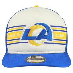 Los Angeles Rams New Era Banner A-Frame 9FIFTY Snapback Hat Cream/Royal | NFL