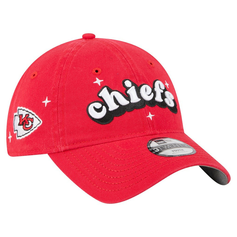 Kansas City Chiefs New Era Girls Youth Cheer 9TWENTY Adjustable Hat Red | NFL