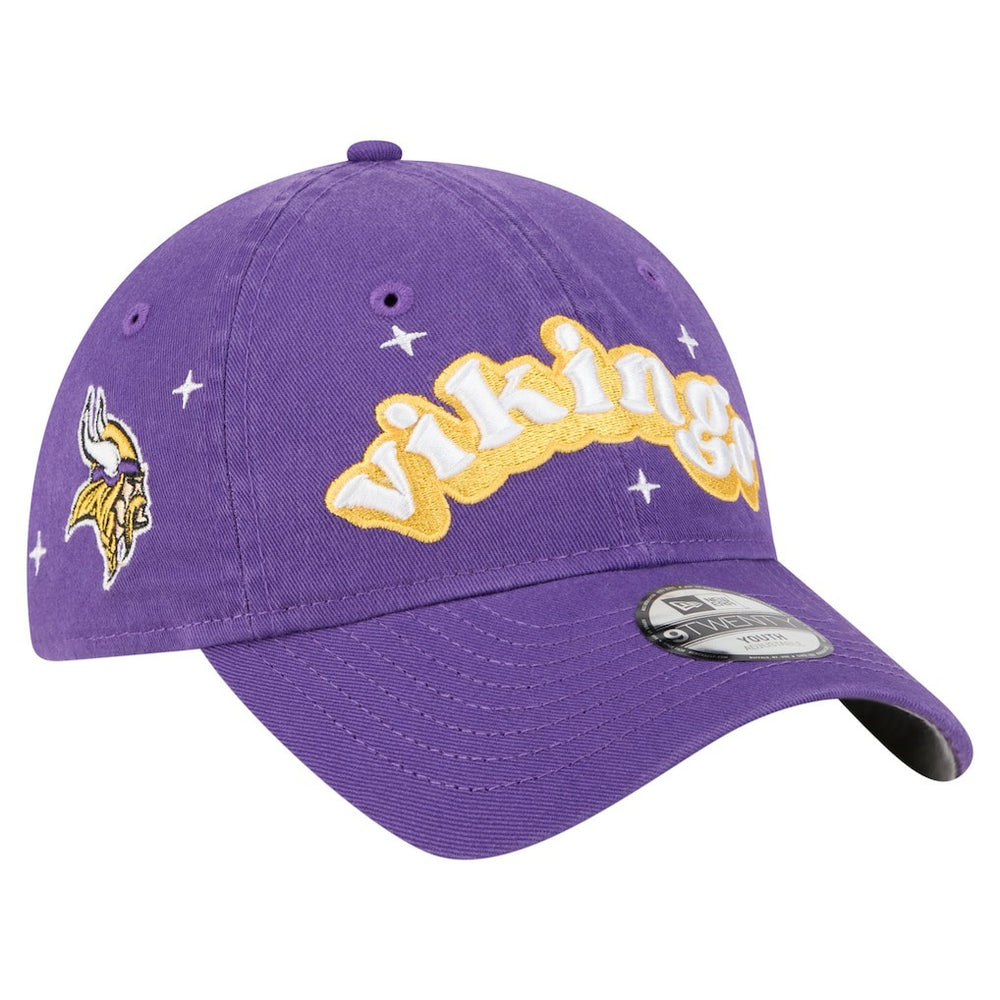 Minnesota Vikings New Era Girls Youth Cheer 9TWENTY Adjustable Hat Purple | NFL