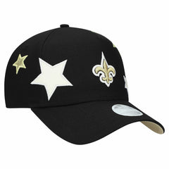New Orleans Saints New Era Women's Stardom A-Frame 9FORTY Adjustable Hat Black | NFL