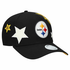 Pittsburgh Steelers New Era Women's Stardom A-Frame 9FORTY Adjustable Hat Black | NFL