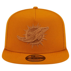 Miami Dolphins New Era Color Pack A-Frame 9FIFTY Snapback Hat Brown | NFL