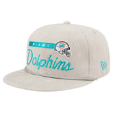 Miami Dolphins New Era Cord Rope Corduroy 9FIFTY Snapback Hat Gray | NFL