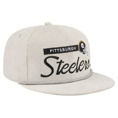 Pittsburgh Steelers New Era Cord Rope Corduroy 9FIFTY Snapback Hat Gray | NFL