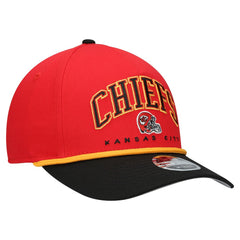 Kansas City Chiefs New Era Youth Arch COOLERA 9FORTY A-Frame Adjustable Hat Red/Black | NFL