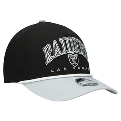 Las Vegas Raiders New Era Youth Arch COOLERA 9FORTY A-Frame Adjustable Hat Black/Silver | NFL