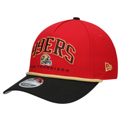 San Francisco 49ers New Era Youth Arch COOLERA 9FORTY A-Frame Adjustable Hat Scarlet/Black | NFL