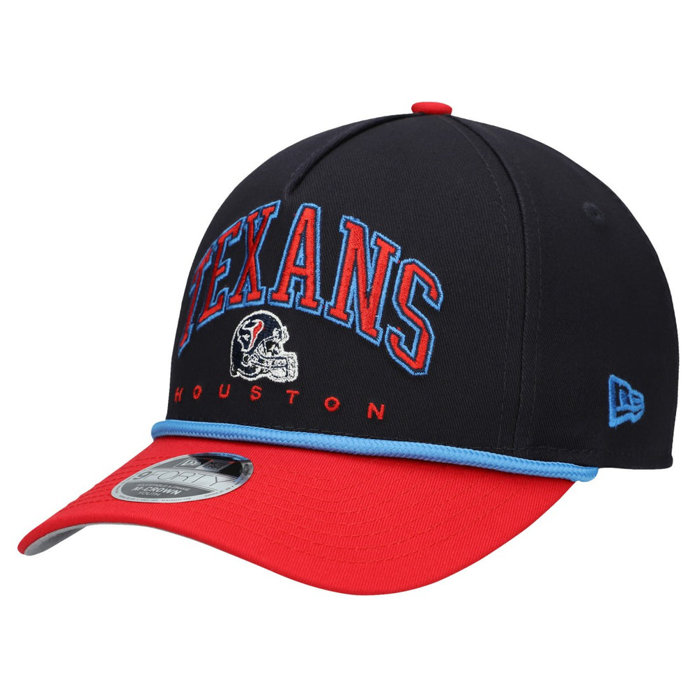 Houston Texans New Era Youth Arch COOLERA 9FORTY A-Frame Adjustable Hat Navy/Red | NFL
