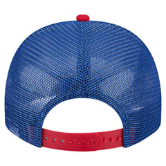 New York Giants New Era Youth Banner 9FIFTY A-Frame Adjustable Trucker Hat Cream/Royal | NFL