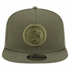 Pittsburgh Steelers New Era Youth Color Pack A-Frame 9FIFTY Snapback Hat Olive | NFL