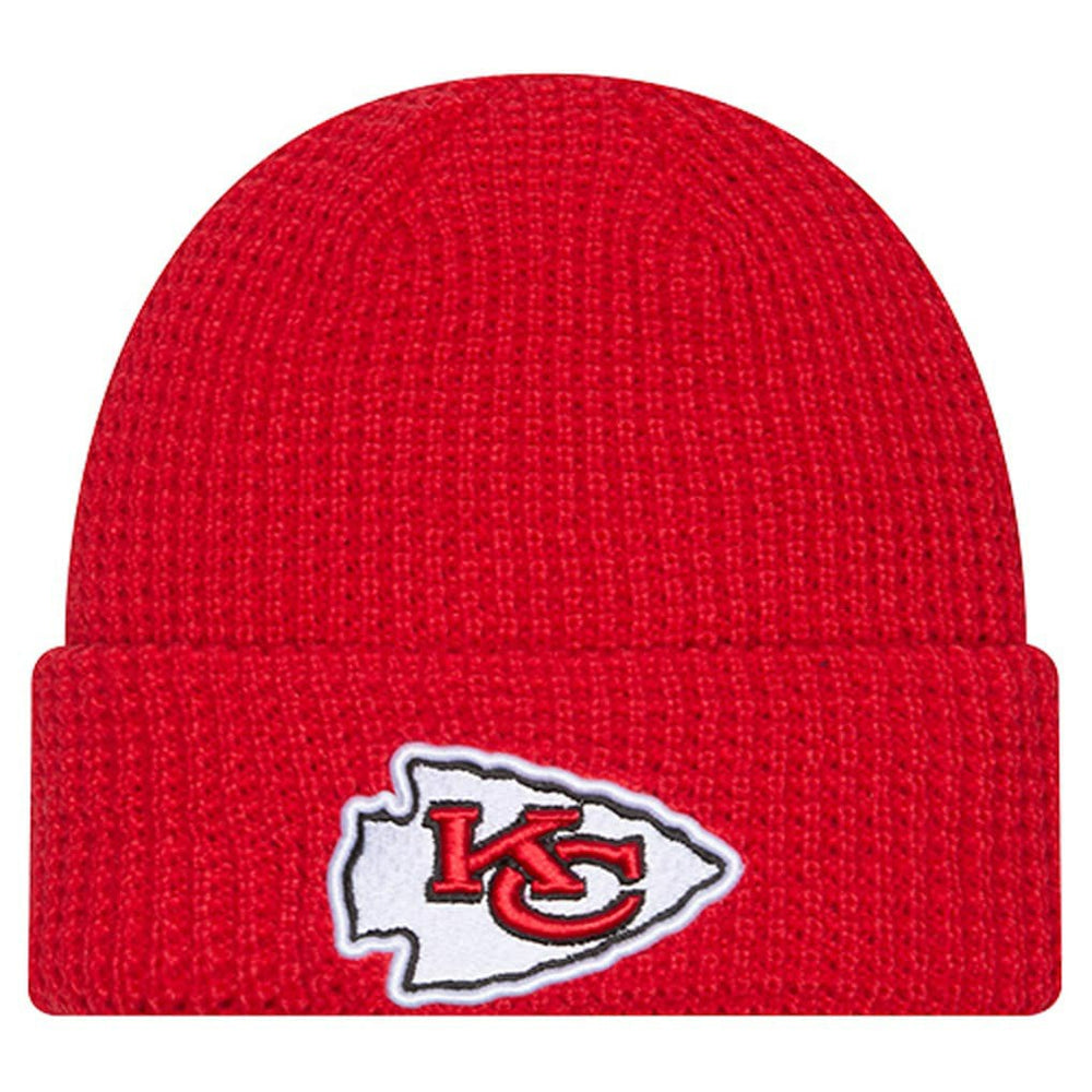 Kansas City Chiefs New Era Youth Waffle Cuffed Knit Hat Red | NFL
