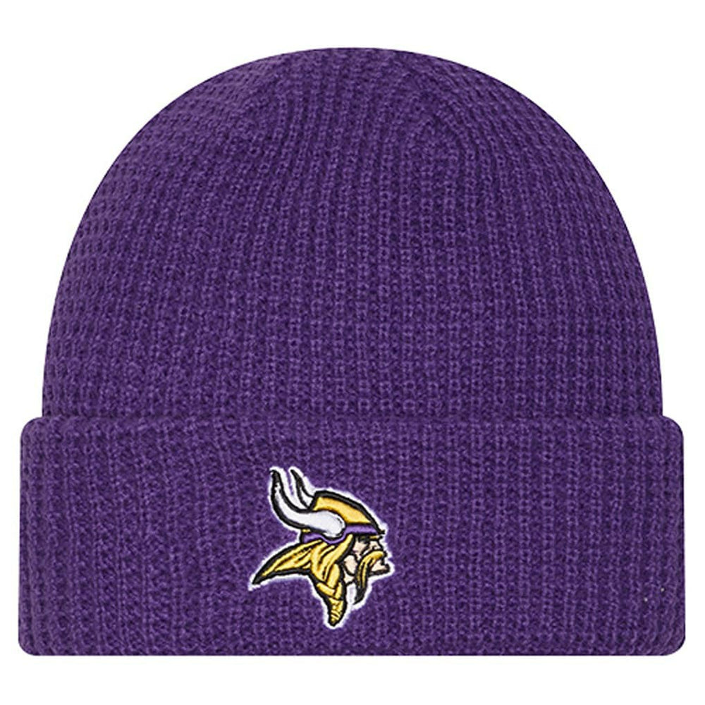 Minnesota Vikings New Era Youth Waffle Cuffed Knit Hat Purple | NFL