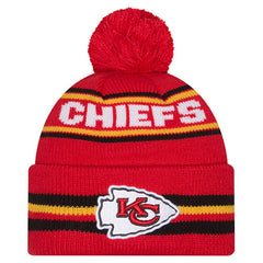 Kansas City Chiefs New Era Youth Classic Cuffed Knit Hat with Pom Red | NFL