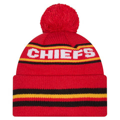 Kansas City Chiefs New Era Youth Classic Cuffed Knit Hat with Pom Red | NFL
