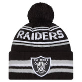 Las Vegas Raiders New Era Youth Classic Cuffed Knit Hat with Pom Black | NFL