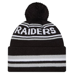 Las Vegas Raiders New Era Youth Classic Cuffed Knit Hat with Pom Black | NFL