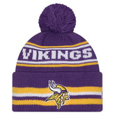 Minnesota Vikings New Era Youth Classic Cuffed Knit Hat with Pom Purple | NFL