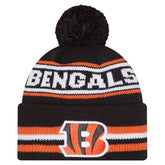 Cincinnati Bengals New Era Youth Classic Cuffed Knit Hat with Pom Black | NFL