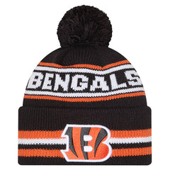 Cincinnati Bengals New Era Youth Classic Cuffed Knit Hat with Pom Black | NFL