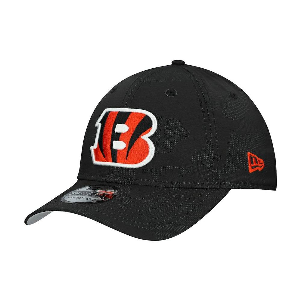 Cincinnati Bengals New Era Tonal Camo 39THIRTY Stretch Fit Hat Black | NFL