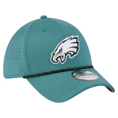 Philadelphia Eagles New Era Perforated 39THIRTY Flex Hat Midnight Green | NFL