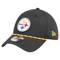 Pittsburgh Steelers New Era Perforated 39THIRTY Flex Hat Black | NFL