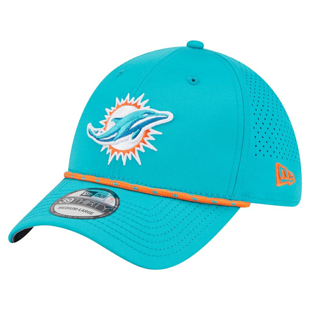 Miami Dolphins New Era Perforated 39THIRTY Flex Hat Aqua | NFL