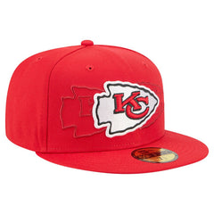 Kansas City Chiefs New Era Tri-Hit 59FIFTY Fitted Hat Red | NFL