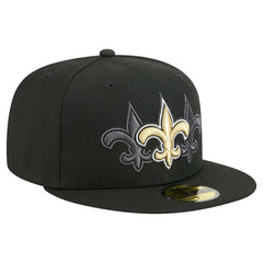 New Orleans Saints New Era Tri-Hit 59FIFTY Fitted Hat Black | NFL