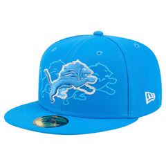 Detroit Lions New Era Tri-Hit 59FIFTY Fitted Hat Blue | NFL