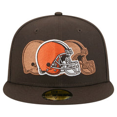 Cleveland Browns New Era Tri-Hit 59FIFTY Fitted Hat Brown | NFL