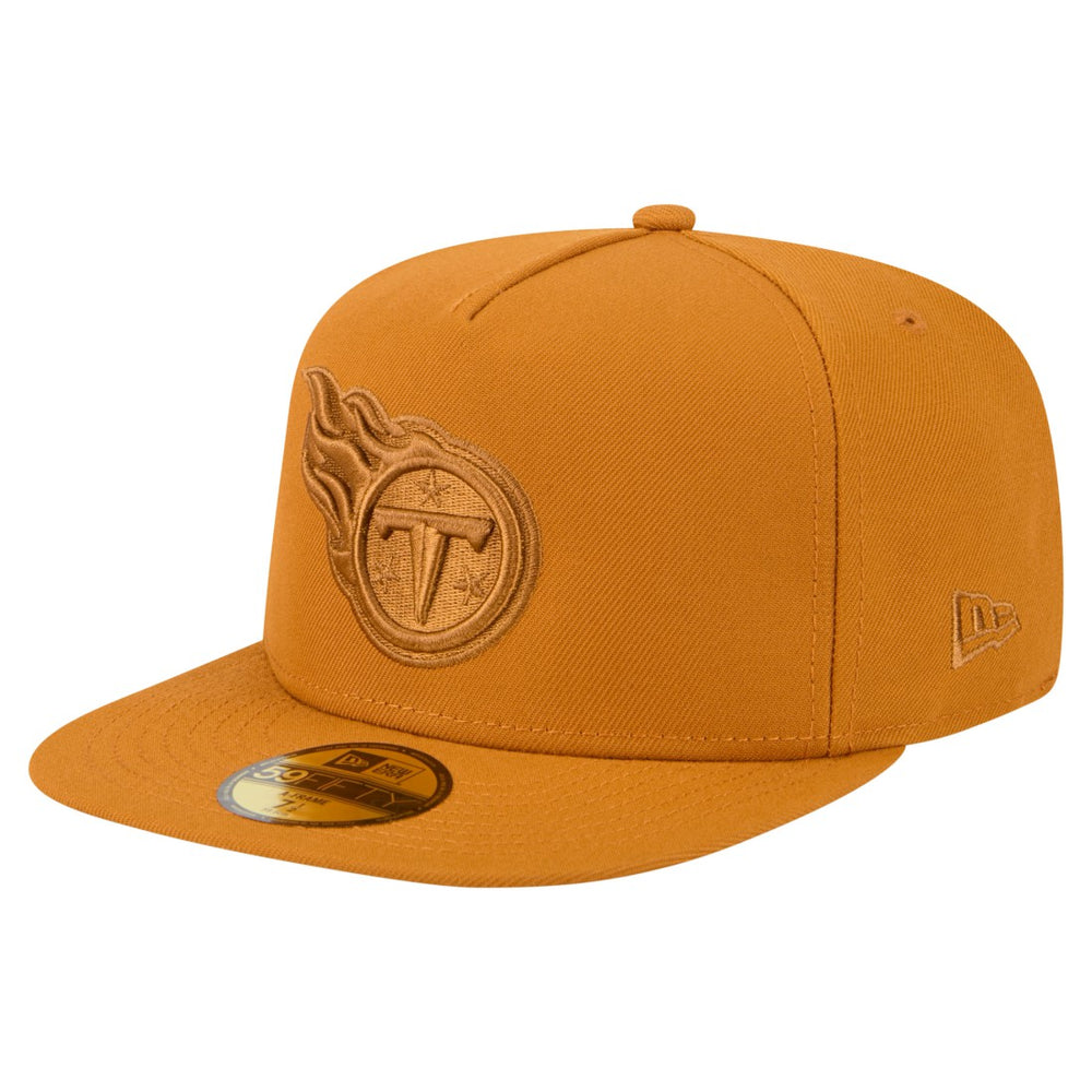 Tennessee Titans New Era Color Pack A-Frame 59FIFTY Fitted Hat Brown | NFL